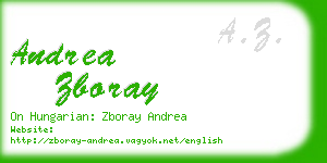 andrea zboray business card